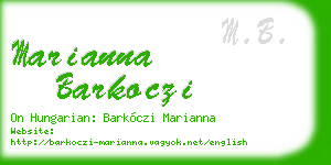 marianna barkoczi business card